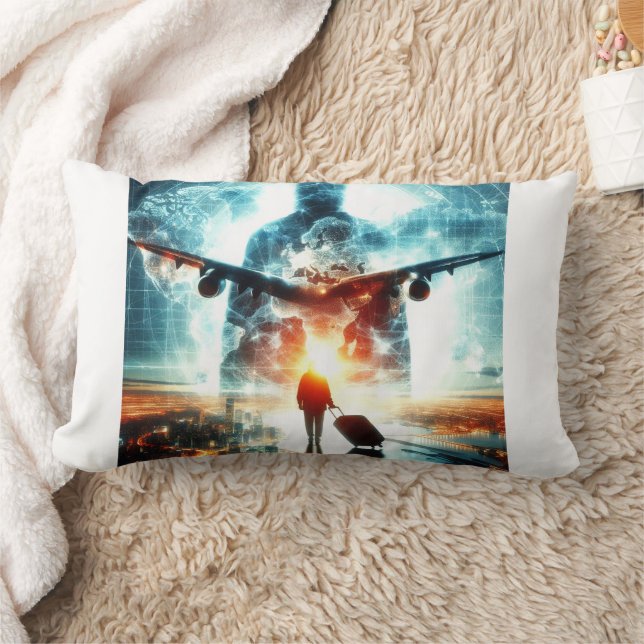 Dubbele blootstelling van reizigers en luchthaven kussen (Deken)