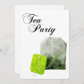 dubbele blootstelling van theepartijen kaart (Voorkant / Achterkant)