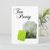 dubbele blootstelling van theepartijen kaart (Staand voorkant)