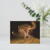 Dubbele blootstelling van vrouwen aan basketbal briefkaart (Staand voorkant)