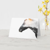 Dubbele blootstelling van wilde paarden kaart (Gele Bloem)