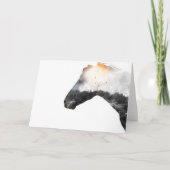 Dubbele blootstelling van wilde paarden kaart (Voorkant)