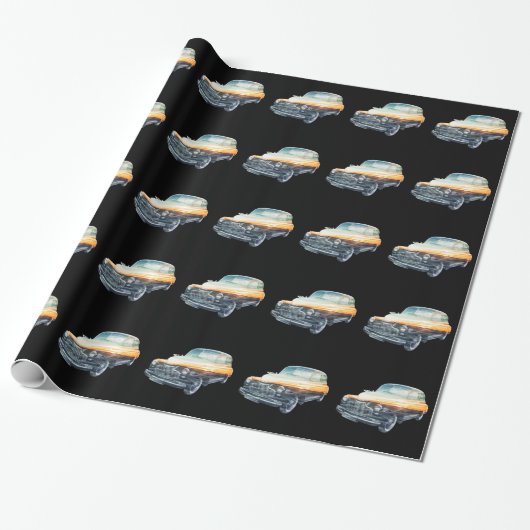 dubbele blootstelling van zonnebrandmiddel cadeaupapier (Uitgerold)