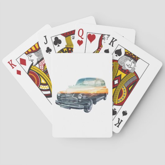 dubbele blootstelling van zonnebrandmiddel pokerkaarten (Achterkant)