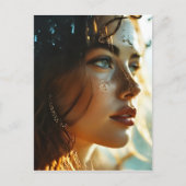 Dubbele blootstelling vrouw art briefkaart (Voorkant)