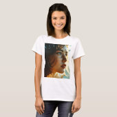 Dubbele blootstelling vrouw art t-shirt (Voorkant volledig)