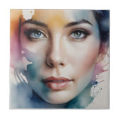 Dubbele blootstelling vrouw art tegeltje (Voorkant)