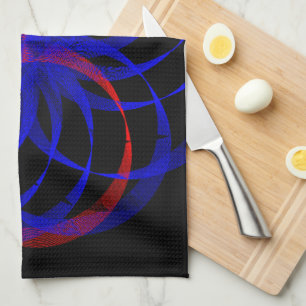 Dubbele Blueberry Accent Geometrische keukenhanddo Theedoek