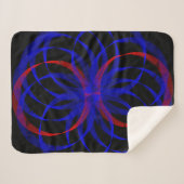 Dubbele Blueberry Accent Geometrische Sherpa Deken (Voorkant (horizontaal))