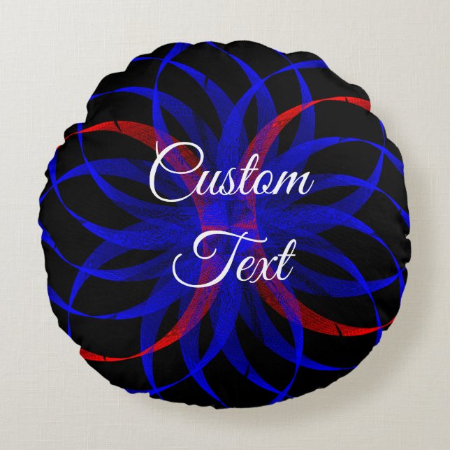 Dubbele Blueberry Accent Ronde Kussen (Voorkant)