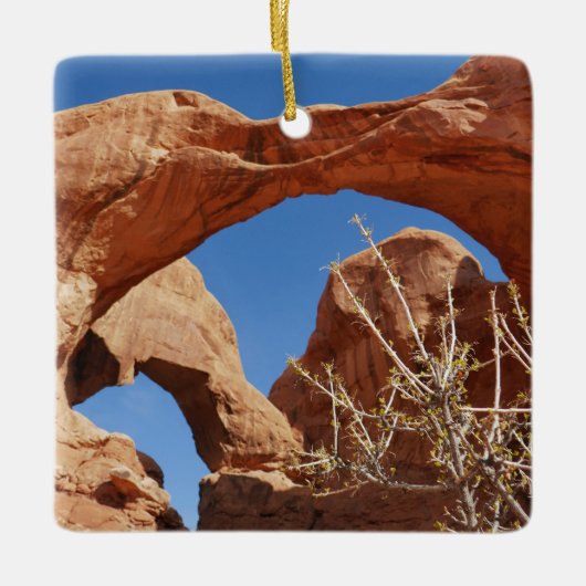 Dubbele boog bij Arches National Park Keramisch Ornament (Voorkant)