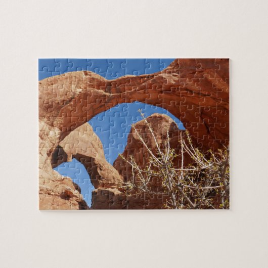 Dubbele boog bij Arches National Park Legpuzzel (Horizontaal)