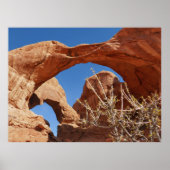 Dubbele boog bij Arches National Park Poster (Voorkant)