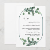 Dubbele boog Eucalyptus groen minimalistische brui Kaart (Voorkant / Achterkant)