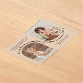 Dubbele boog foto gezamenlijke verjaardagsuitnodig acryl uitnodigingen (Laagn)