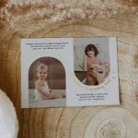 Dubbele boog foto gezamenlijke verjaardagsuitnodig