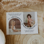 Dubbele boog foto gezamenlijke verjaardagsuitnodig kaart<br><div class="desc">Een moderne gezamenlijke verjaardagsuitnodiging met 2 van je eigen foto's in boogvorm. De titeltekst is gebogen rond de foto's samen met sterren. U kunt de kleur van alle tekst en de sterren in dit ontwerp wijzigen.</div>