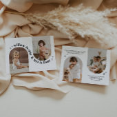 Dubbele boog foto gezamenlijke verjaardagsuitnodig kaart