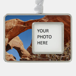 Dubbele boog in Arches National Park Verzilverd Omlijst Ornament