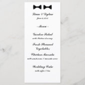 "Dubbele boog Stropdassen" Bruiloft Menu Kaarten (Voorkant)