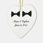 "Dubbele boog Stropdassen" hart Ornament (Links)