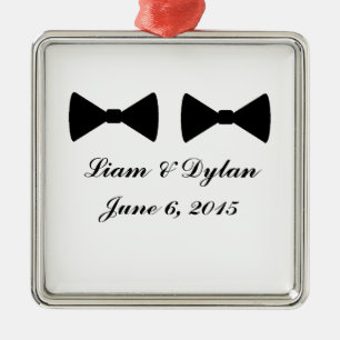 "Dubbele boog Stropdassen" Premium kerstversiering Metalen Ornament