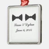 "Dubbele boog Stropdassen" Premium kerstversiering Metalen Ornament (Links)