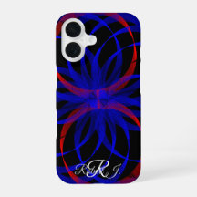 Dubbele bosbeskleur geometrische iPhone 16 hoes