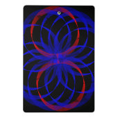 Dubbele bosbeskleur geometrische mini klembord (Achterkant)