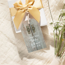 Dubbele branddeuren Landbruiloftsoortmerken Cadeaulabel