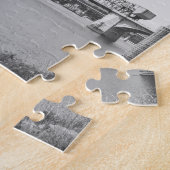 Dubbele Bridge Black en White Photography Legpuzzel (Zijkant)