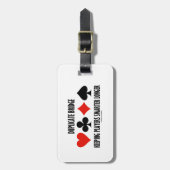 Dubbele brug die spelers slimmer langer houden bagagelabel (Voorkant verticaal)
