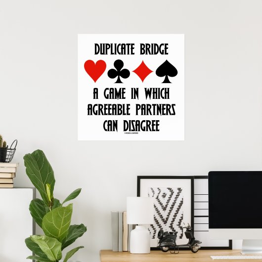 Dubbele brug een spel dat geschikte partners zijn poster (Thuiskantoor)