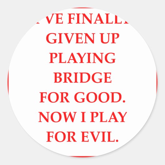 dubbele brug ronde sticker (Voorkant)