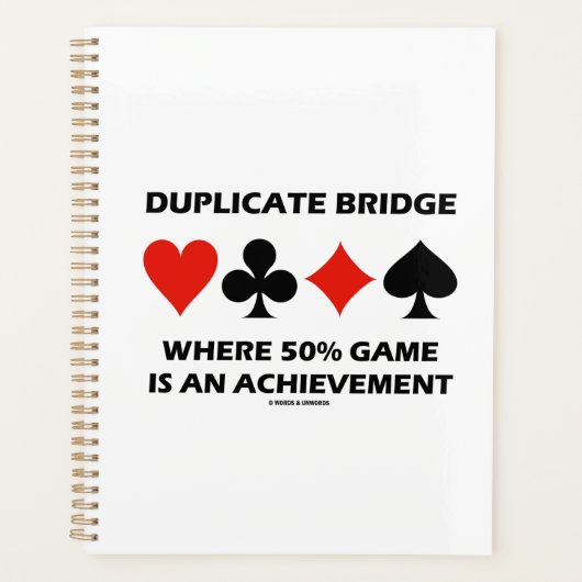 Dubbele brug waar het spel van 50% een verwezenlij planner (Voorkant)