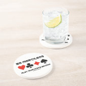 Dubbele brug zonder Merciless Play (Card Suits) Zandsteen Onderzetter (Zijkant)