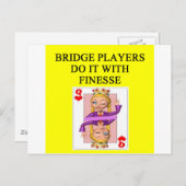 dubbele brugspeler briefkaart (Voorkant / Achterkant)