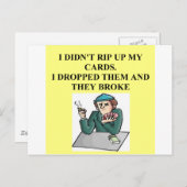 dubbele brugspeler briefkaart (Voorkant / Achterkant)