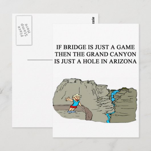 dubbele brugspeler briefkaart (Voorkant / Achterkant)