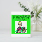 dubbele brugspeler briefkaart (Staand voorkant)