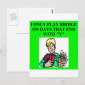 dubbele brugspeler briefkaart (Voorkant / Achterkant)