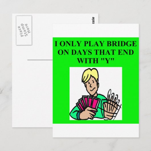 dubbele brugspeler briefkaart (Voorkant / Achterkant)