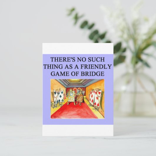 dubbele brugspeler briefkaart (Staand voorkant)