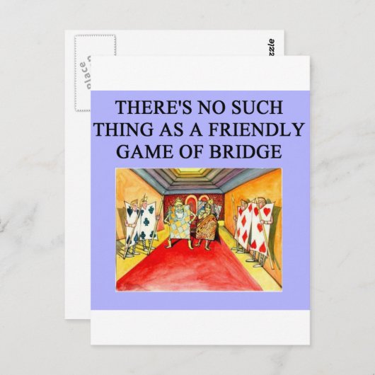 dubbele brugspeler briefkaart (Voorkant / Achterkant)