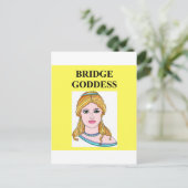 dubbele brugspeler briefkaart (Staand voorkant)