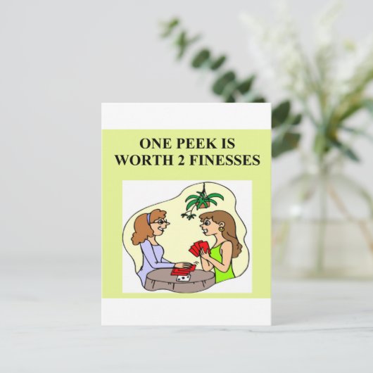 dubbele brugspeler briefkaart (Staand voorkant)
