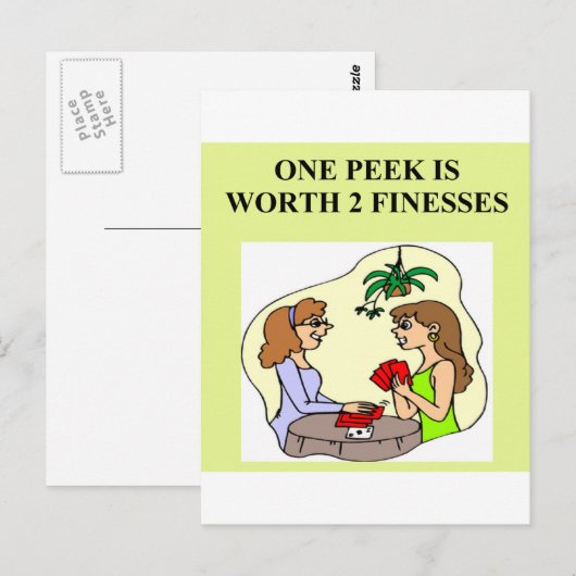 dubbele brugspeler briefkaart (Voorkant / Achterkant)