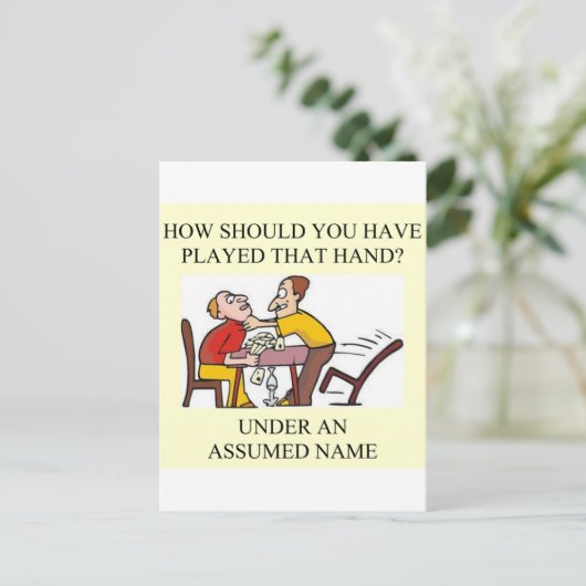 dubbele brugspeler briefkaart (Staand voorkant)