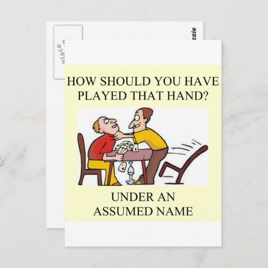 dubbele brugspeler briefkaart (Voorkant / Achterkant)