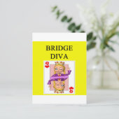 dubbele brugspeler briefkaart (Staand voorkant)